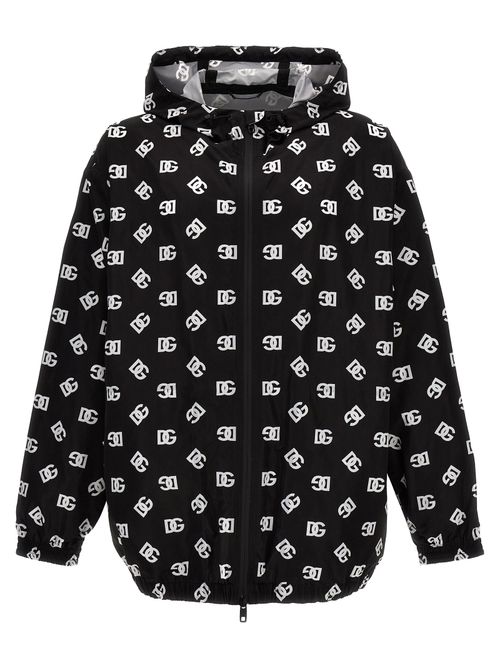 Logo Print Hooded Jacket