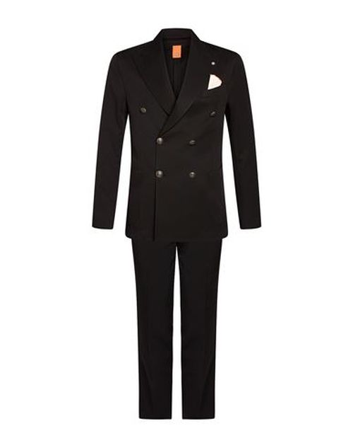 Man Suit Black Size 38 Polyester, Elastane