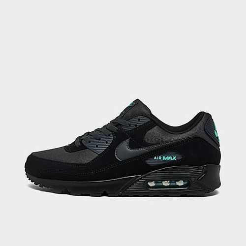 Men's Air Max 90 Casual Shoes in Black/Anthracite/Aurora Green