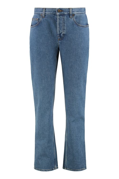 5-Pocket Straight-Leg Jeans — Blue
