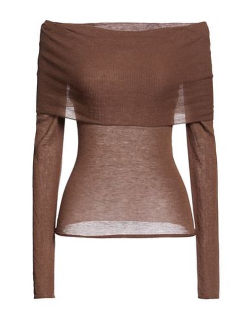 Crème Woman Turtleneck Chocolate brown Size XS Wool