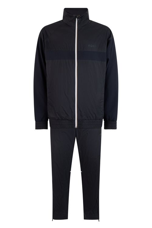 Men's Zip-Up Jumpsuit with High Collar