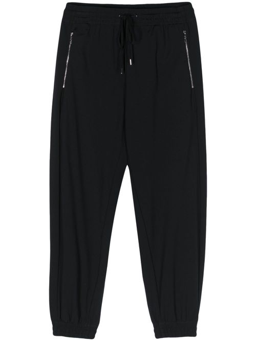 Drawstring-waist track pants - Black