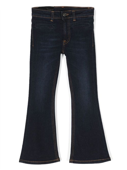 Logo-plaque flared jeans - Blue