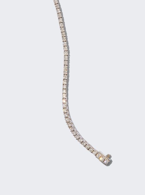 Large Tennis Bracelet 18k White Gold