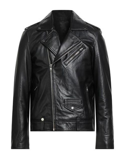 Man Jacket Black Size 38 Sheepskin
