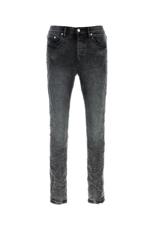 PURPLE DENIM Black stretch denim jean