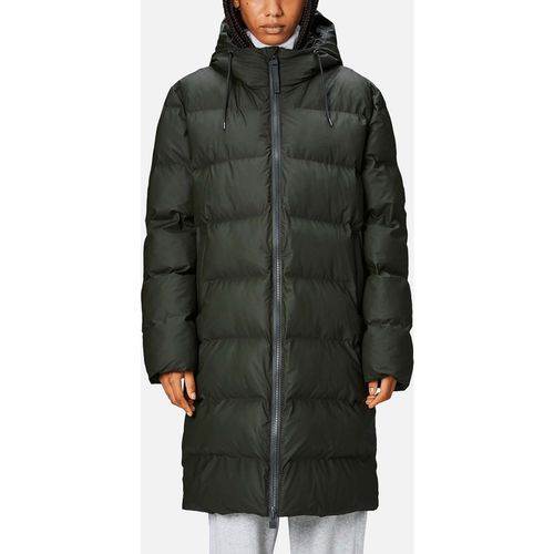 Rains Alta Long Coated Shell Puffer Jacket - S