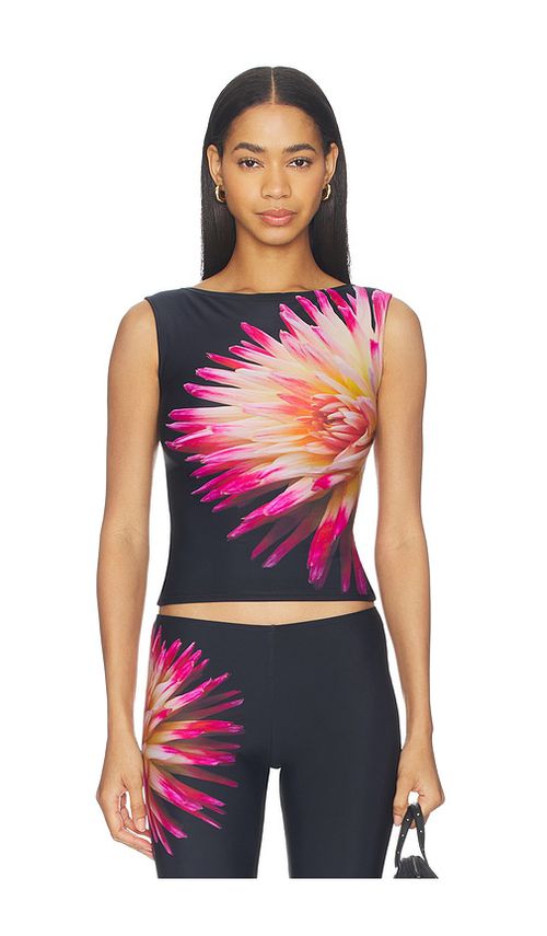 1XBLUE Dahlia Tank Top in Black. - S also in XS, M