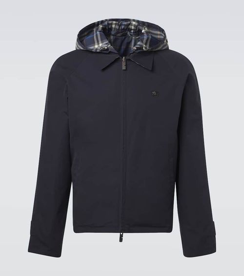 Check cotton blouson jacket