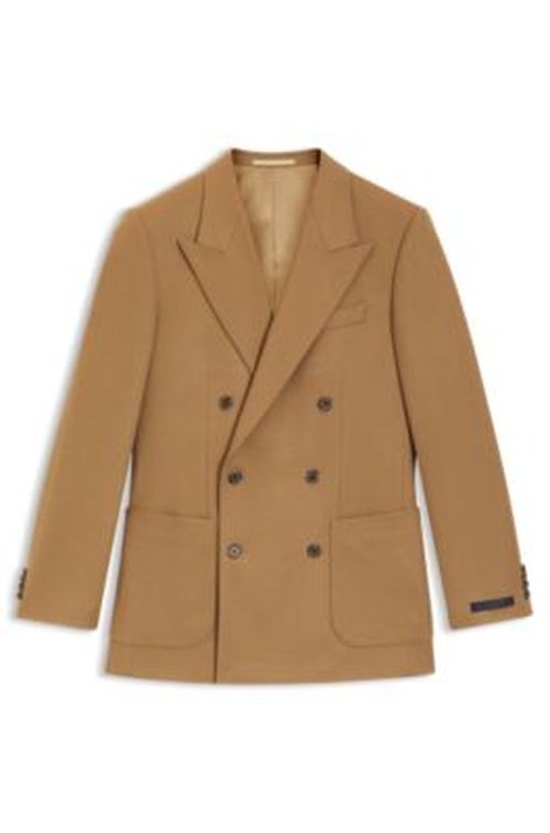 BOSS BECKHAM x double-breasted jacket in wool and cashmere - Beige Men's Sport Coats 38R