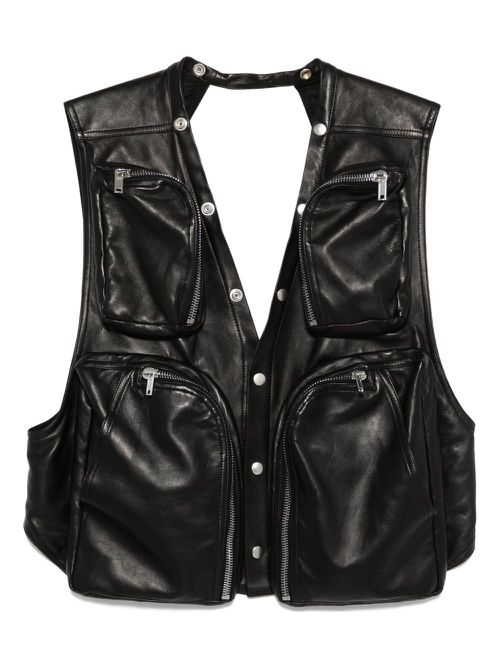 Leather vest - Black