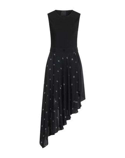 Woman Mini dress Black Size 12 Silk, Polyester, Viscose, Polyamide