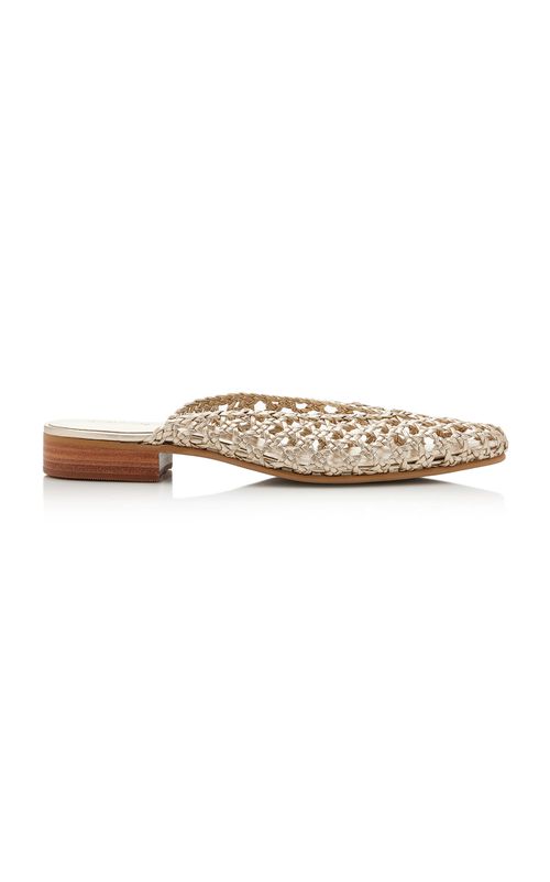 Exclusive La Isla Faye Woven Leather Mules - Moda Operandi