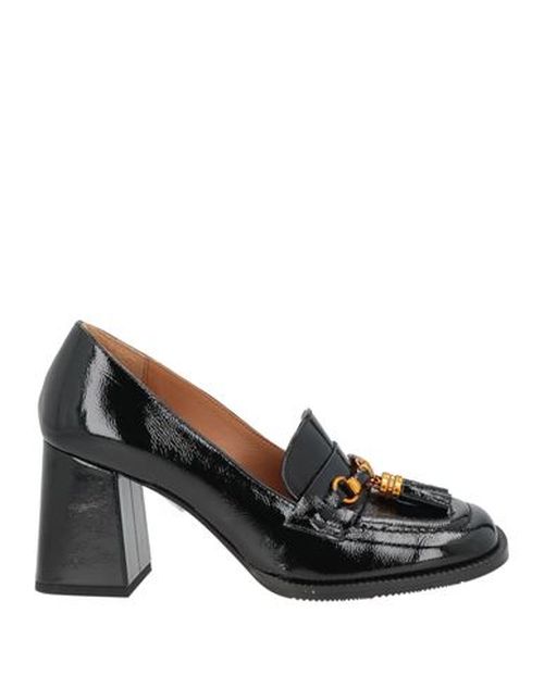 Woman Loafers Black Size 8 Leather