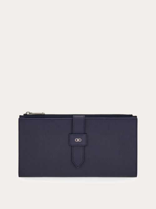 Men Gancini document holder Blue