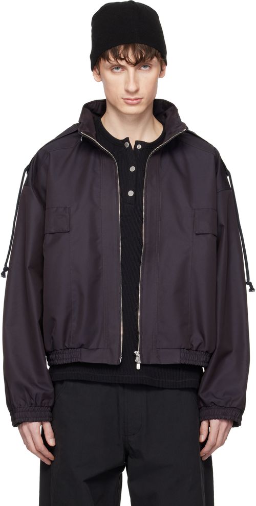 Purple Reia Hooded Work Jacket