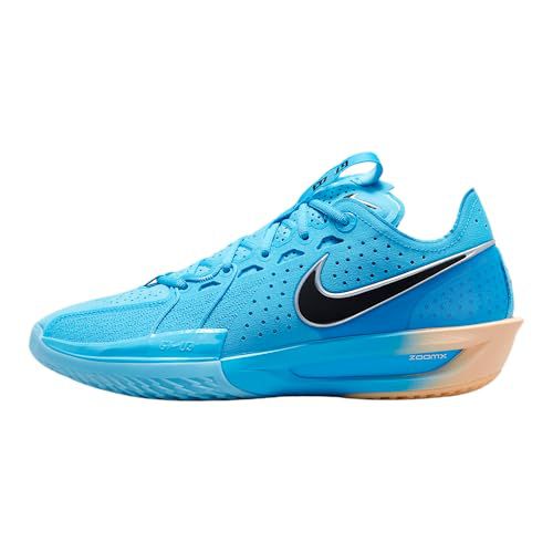 Nike G.T. Cut 3 Basketball Shoes (DV2913-104, White/Metallic Silver/Light Lemon Twist/Glacier Blue)