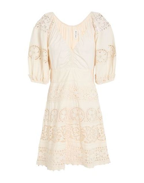 Woman Mini dress Cream Size 10 Cotton
