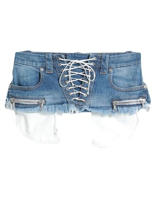 Ben Taverniti Unravel Project Woman Belt Blue Size ONESIZE Cotton, Elastomultiester, Elastane, Viscose, Acetate