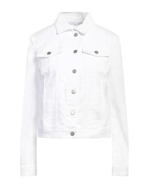 Caractère Woman Denim outerwear White Size 6 Cotton