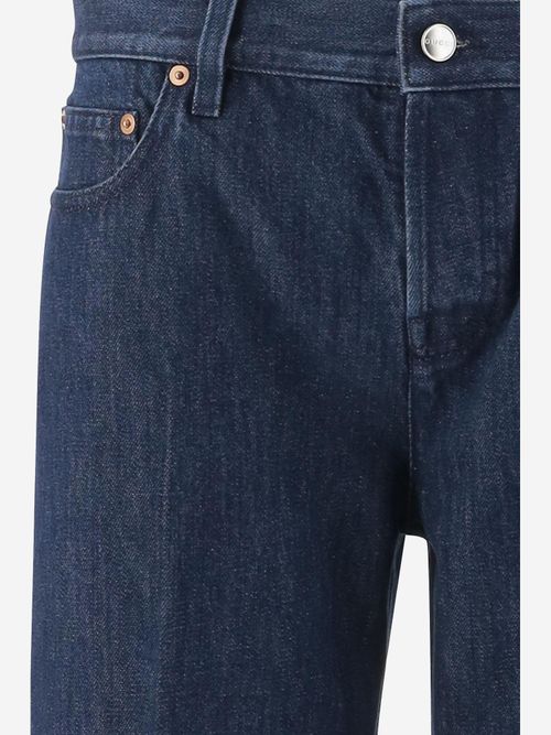 Certified Délavé Cotton Jeans — Navy