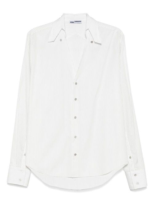 Cut-collar shirt - White