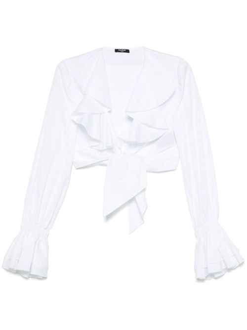 Ruffled blouse - White