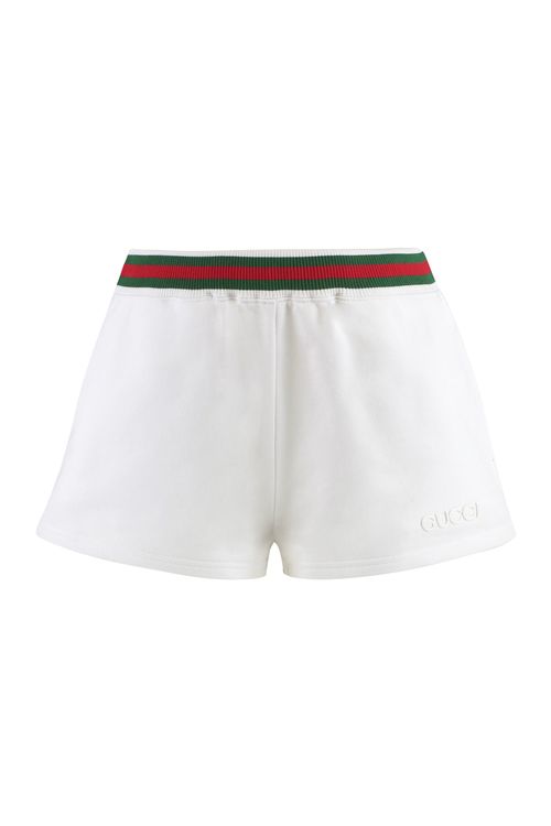 Cotton Shorts with Signature Web Detail