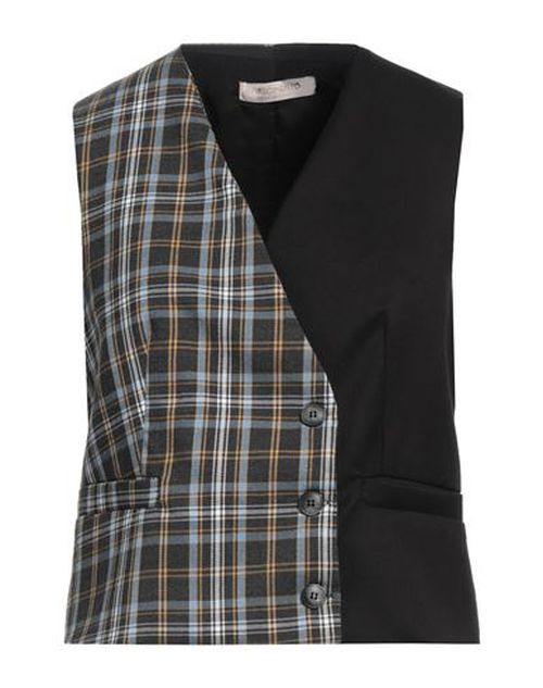 Rinascimento Woman Tailored Vest Black Size S Polyester, Viscose, Elastane