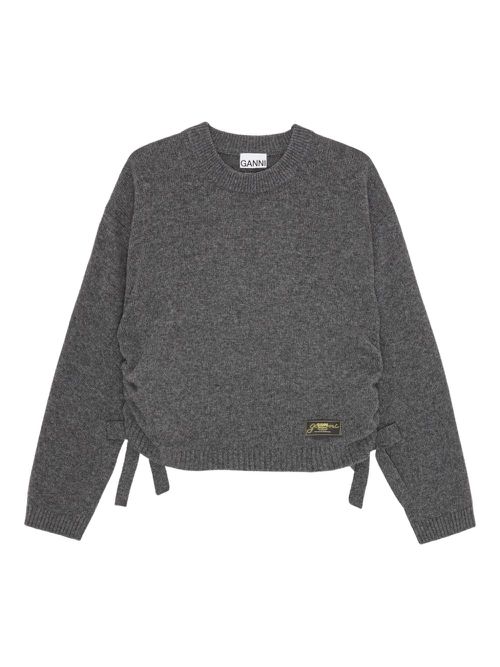 Ruched-detail sweater - Grey