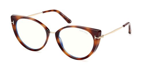 Tom Ford FT5815-B Blue-Light Block 053 Women's Eyeglasses Tortoiseshell Size 54 (Frame Only) - Blue Light Block Available