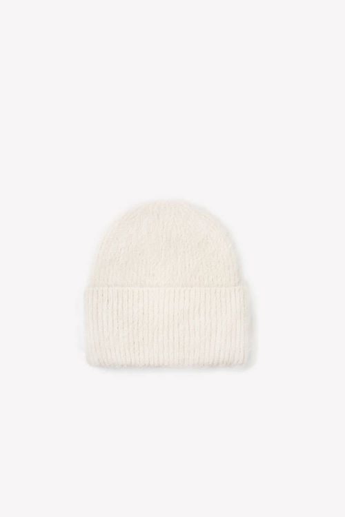 Women's Alpaca Beanie In Arctic White