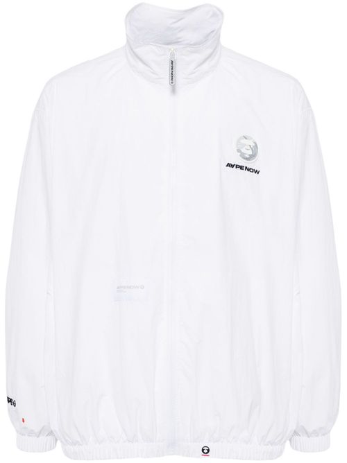Logo-motif bomber jacket - White