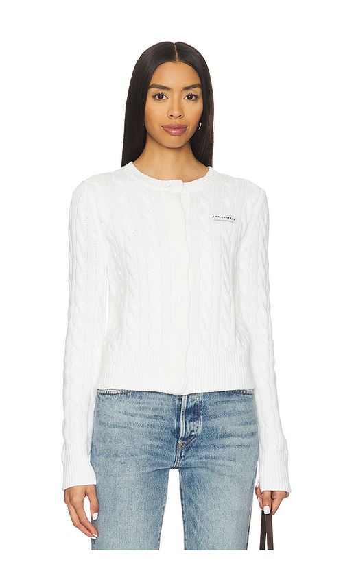 Terez x REVOLVE Lakers Knit Cardigan in White. S. Also in XS