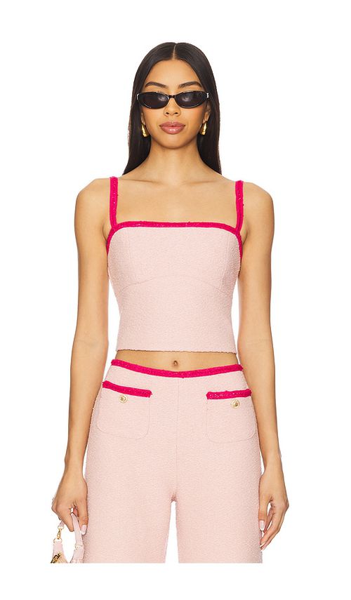 Amanda Uprichard Windsor Top in Pink. - M also in