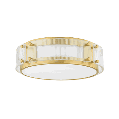 Aged Brass LED Flush Mount from the Clifford Collection