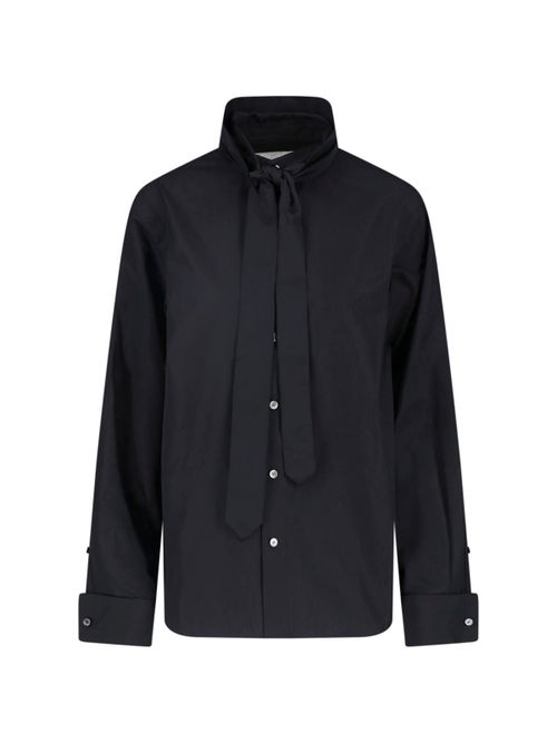 Two-Tone Hybrid-Panel Button-Up Shirt