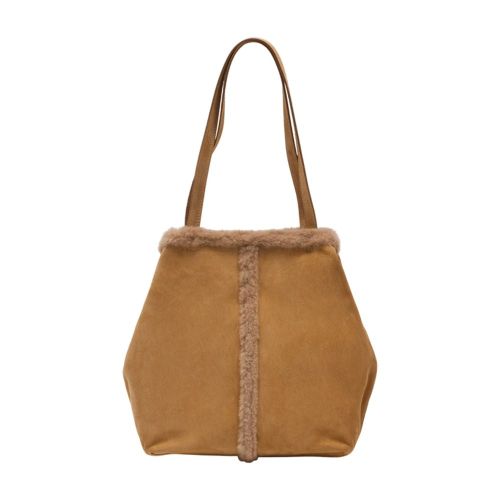 Calfskin Tote Bag — Brown