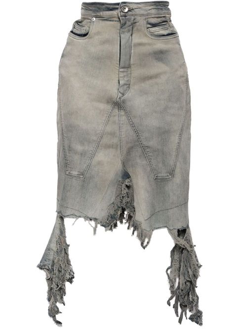 Distressed denim skirt - Blue