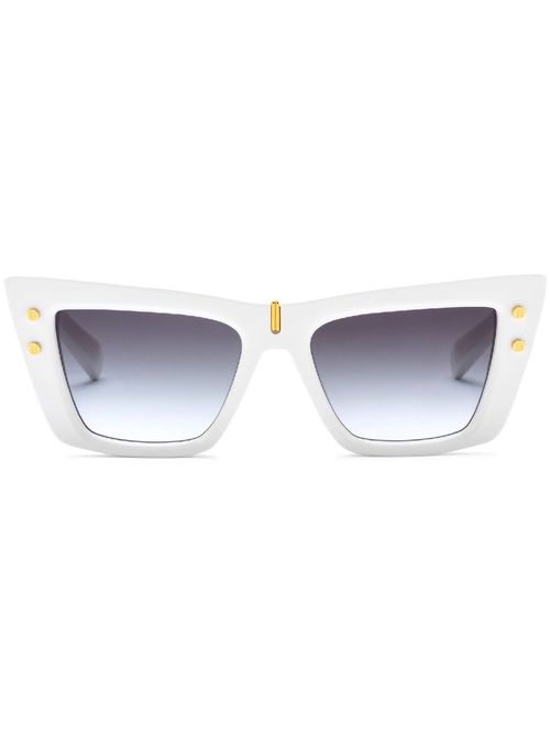 B-Eye cat-eye frame sunglasses - White