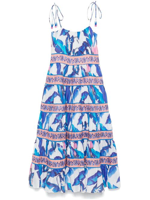 Foliage midi dress - Blue