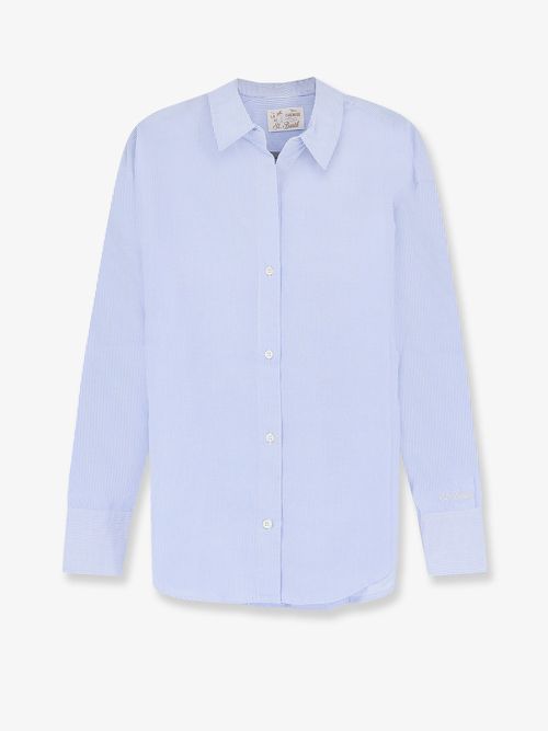 Striped Cotton Shirt — Blue