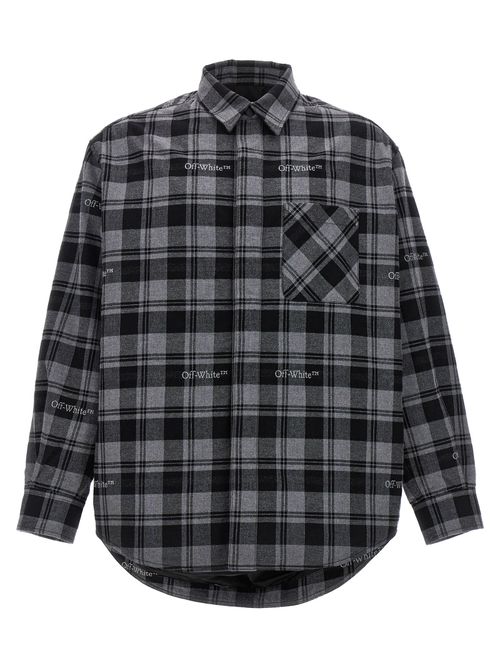 Check Flannel Overshirt — Gray