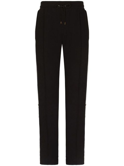 Logo-print cotton trousers - Black