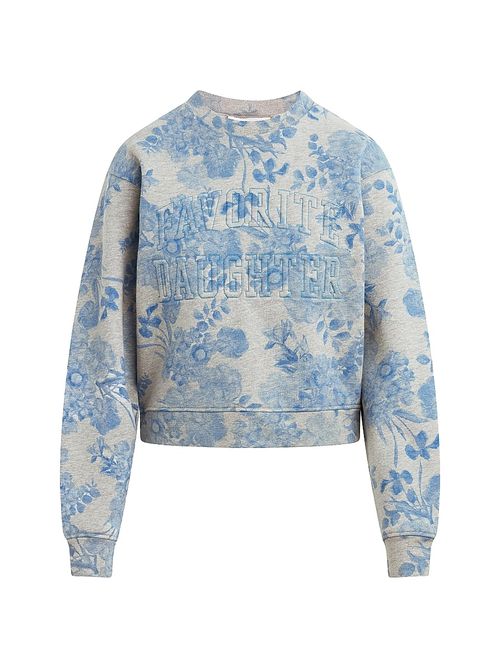 Women's The Collegiate Embossed-Logo Sweatshirt - Distress Floral Print