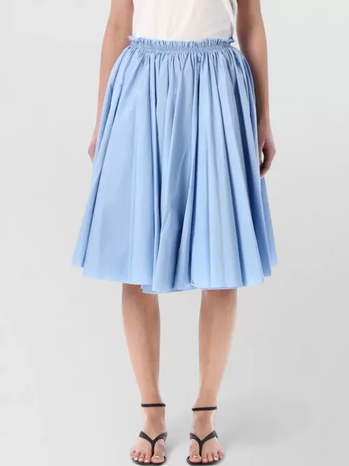 Ami Paris - cotton midi skirt low waist corolla