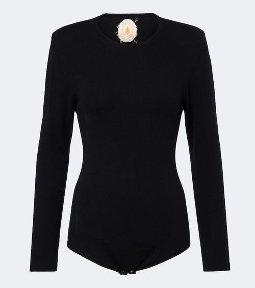 Knitted wool and cashmere bodysuit