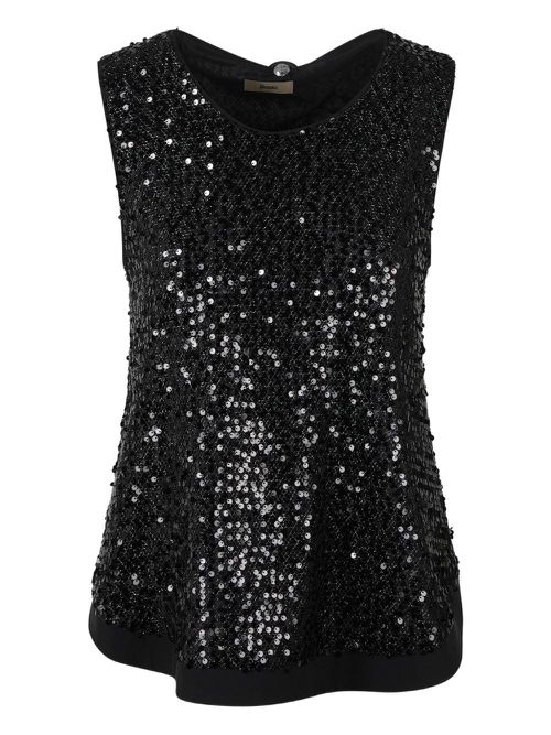 Sequinned top - Black