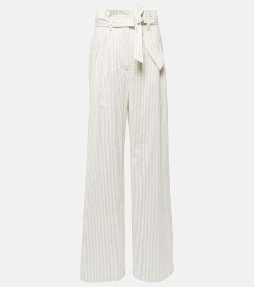 Xero pinstripe cotton and silk palazzo pants